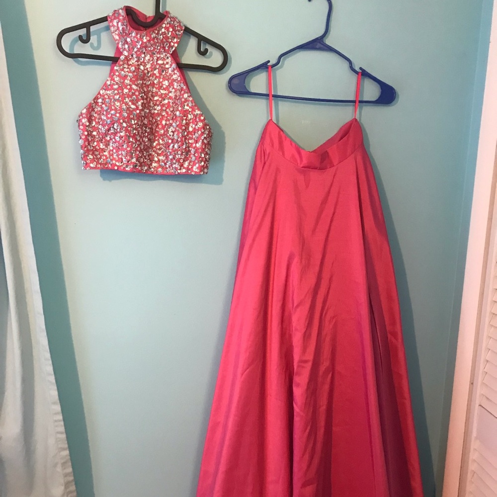 2 piece prom dress